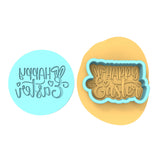 Happy Easter Bunny Ears Hearts Cookie Cutter | Stamp | Stencil Animals & Dinosaurs Cookie Cutter Lady MINI - 2 Inches (5cm) **BUNDLE** Cutter + Debosser 