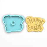 Happy Easter Cookie Cutter Stamp & Outline #1