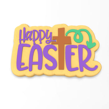 Happy Easter Cookie Cutter | Stamp | Stencil #2