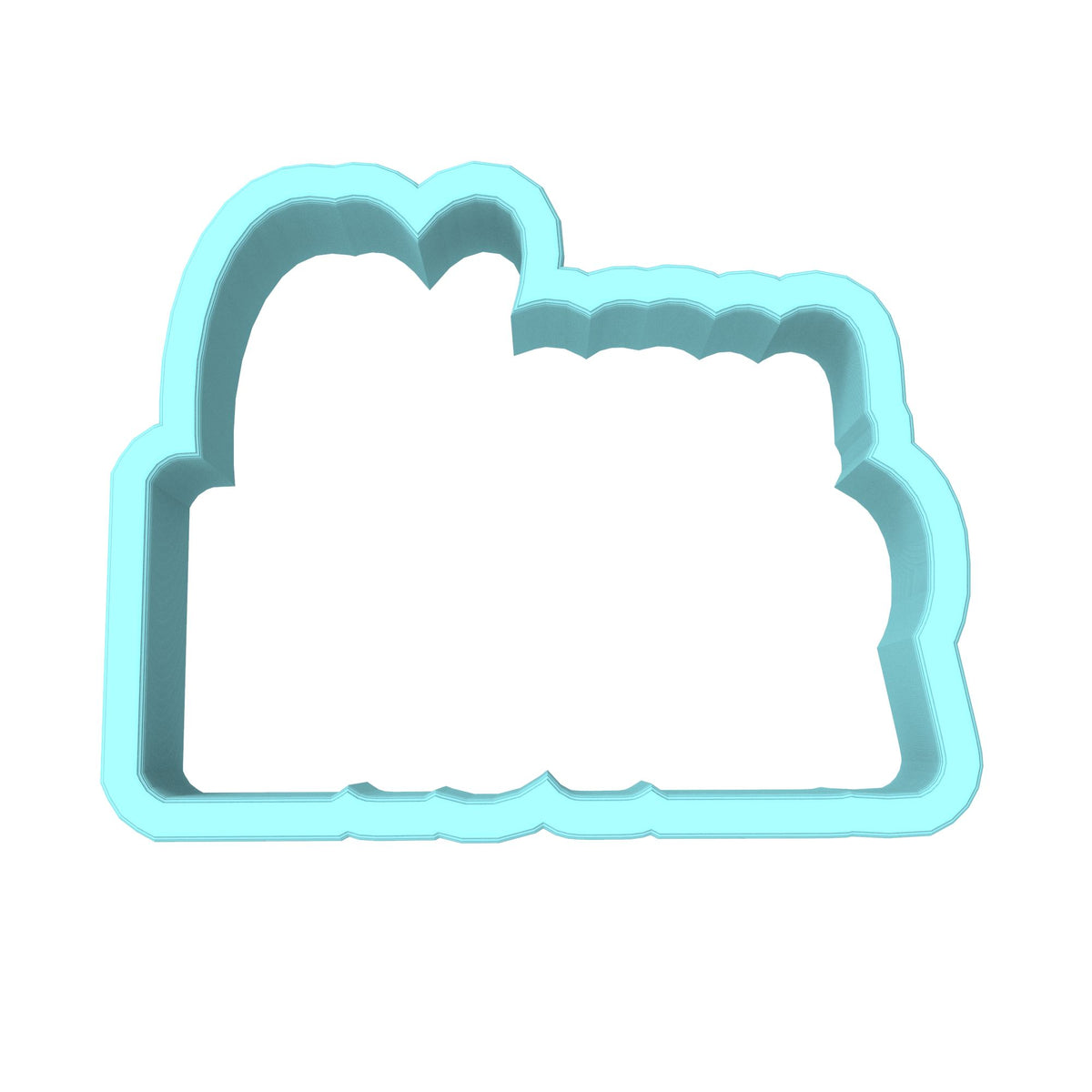 Happy Easter Cookie Cutter | Stamp | Stencil #B Animals & Dinosaurs Cookie Cutter Lady MINI - 2 Inches (5cm) Cookie Cutter ONLY (Outline) 