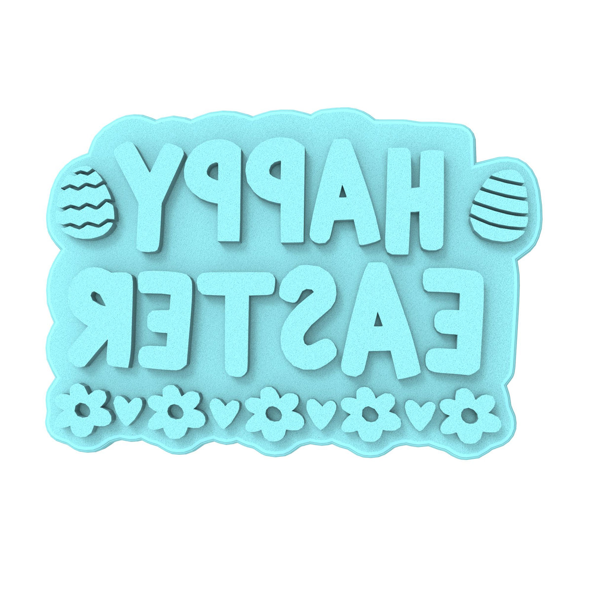 Happy Easter Daisy Eggs Cookie Cutter | Stamp | Stencil #1 Animals & Dinosaurs Cookie Cutter Lady MINI - 2 Inches (5cm) Stamp ONLY 