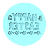 Happy Easter Daisy Eggs Cookie Cutter | Stamp | Stencil #1 Animals & Dinosaurs Cookie Cutter Lady MINI - 2 Inches (5cm) Debosser ONLY 