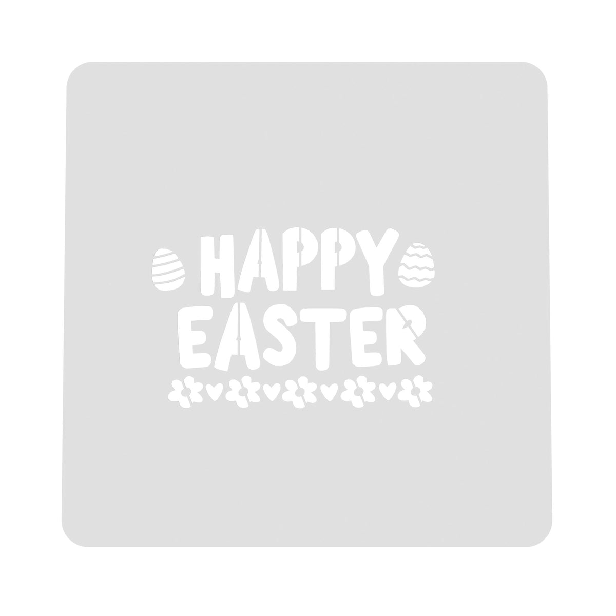 Happy Easter Daisy Eggs Cookie Cutter | Stamp | Stencil #1 Animals & Dinosaurs Cookie Cutter Lady MINI - 2 Inches (5cm) Stencil ONLY 
