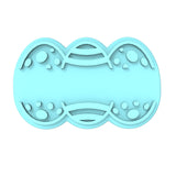 Happy Easter Eggs Blank Name Cookie Cutter | Stamp | Stencil #1 Animals & Dinosaurs Cookie Cutter Lady MINI - 2 Inches (5cm) Stamp ONLY 