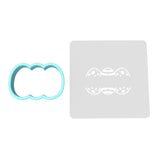 Happy Easter Eggs Blank Name Cookie Cutter | Stamp | Stencil #1 Animals & Dinosaurs Cookie Cutter Lady MINI - 2 Inches (5cm) **BUNDLE** Cutter + Stencil 