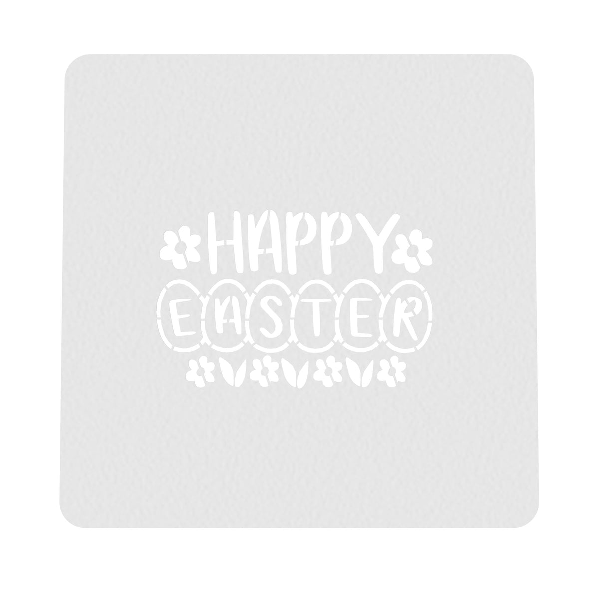 Happy Easter Eggs Daisies Cookie Cutter | Stamp | Stencil #1 Animals & Dinosaurs Cookie Cutter Lady MINI - 2 Inches (5cm) Stencil ONLY 