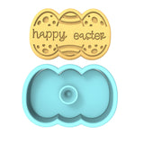 Happy Easter Eggs Name Cookie Cutter | Stamp | Stencil #1 Animals & Dinosaurs Cookie Cutter Lady 