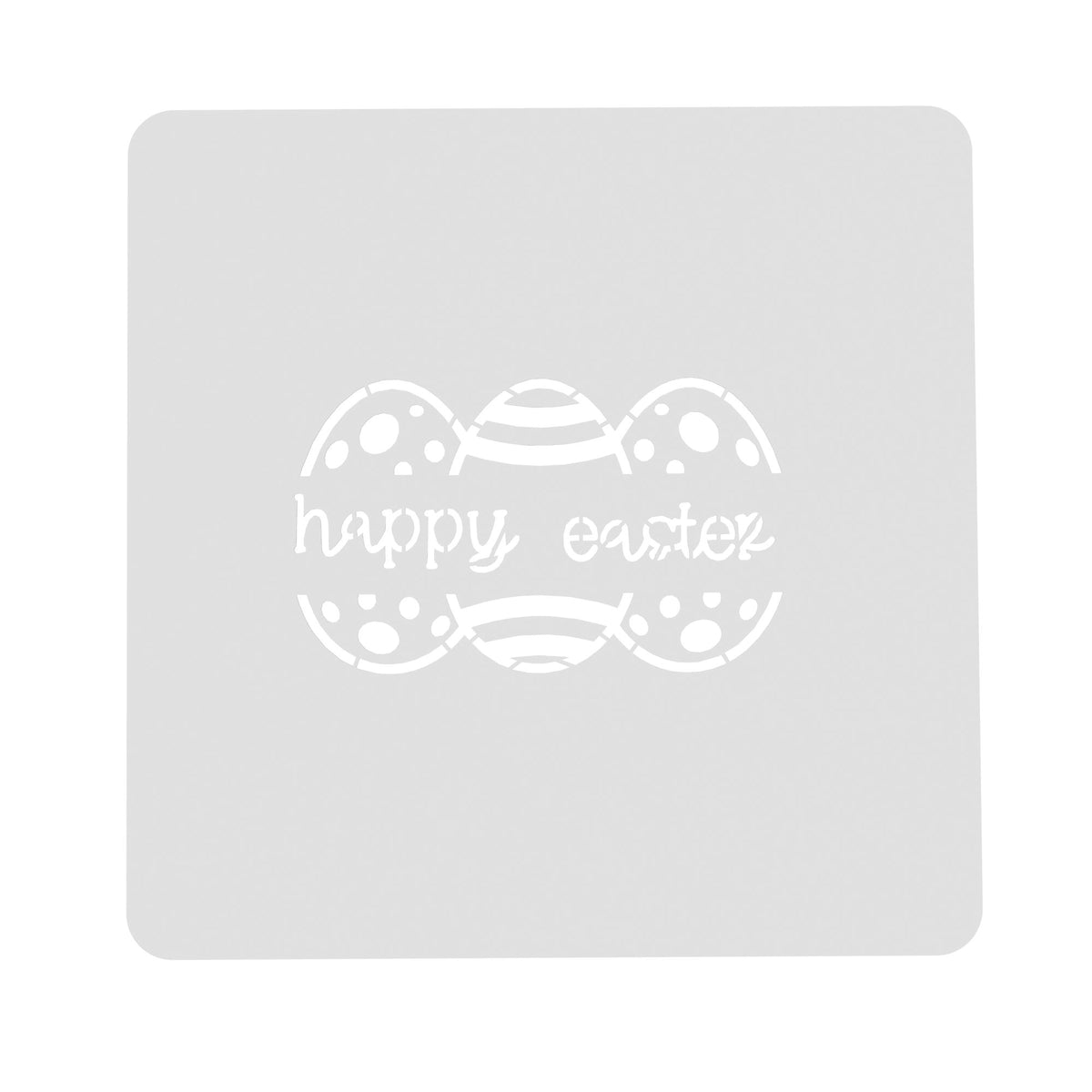 Happy Easter Eggs Name Cookie Cutter | Stamp | Stencil #1 Animals & Dinosaurs Cookie Cutter Lady MINI - 2 Inches (5cm) Stencil ONLY 