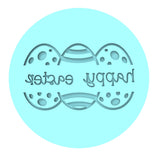 Happy Easter Eggs Name Cookie Cutter | Stamp | Stencil #1 Animals & Dinosaurs Cookie Cutter Lady MINI - 2 Inches (5cm) Debosser ONLY 