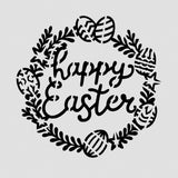 Happy Easter Wreath Cookie Cutter  Stamp & Outline #1