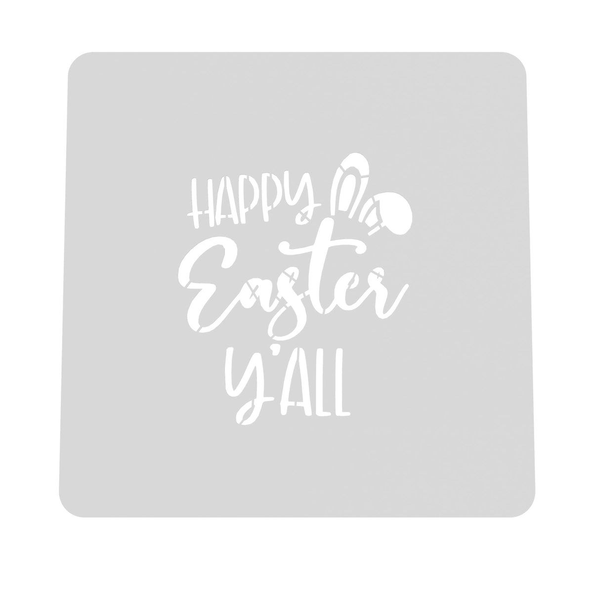 Happy Easter Y'all Cookie Cutter | Stamp | Stencil #1 Animals & Dinosaurs Cookie Cutter Lady MINI - 2 Inches (5cm) Stencil ONLY 