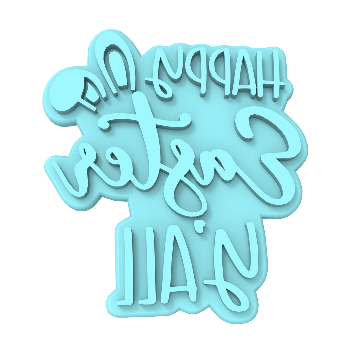 Happy Easter Y'all Cookie Cutter | Stamp | Stencil #1 Animals & Dinosaurs Cookie Cutter Lady MINI - 2 Inches (5cm) Stamp ONLY 