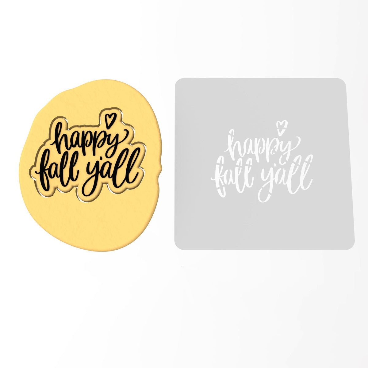 Happy Fall Y'all Cookie Cutter | Stamp | Stencil #2