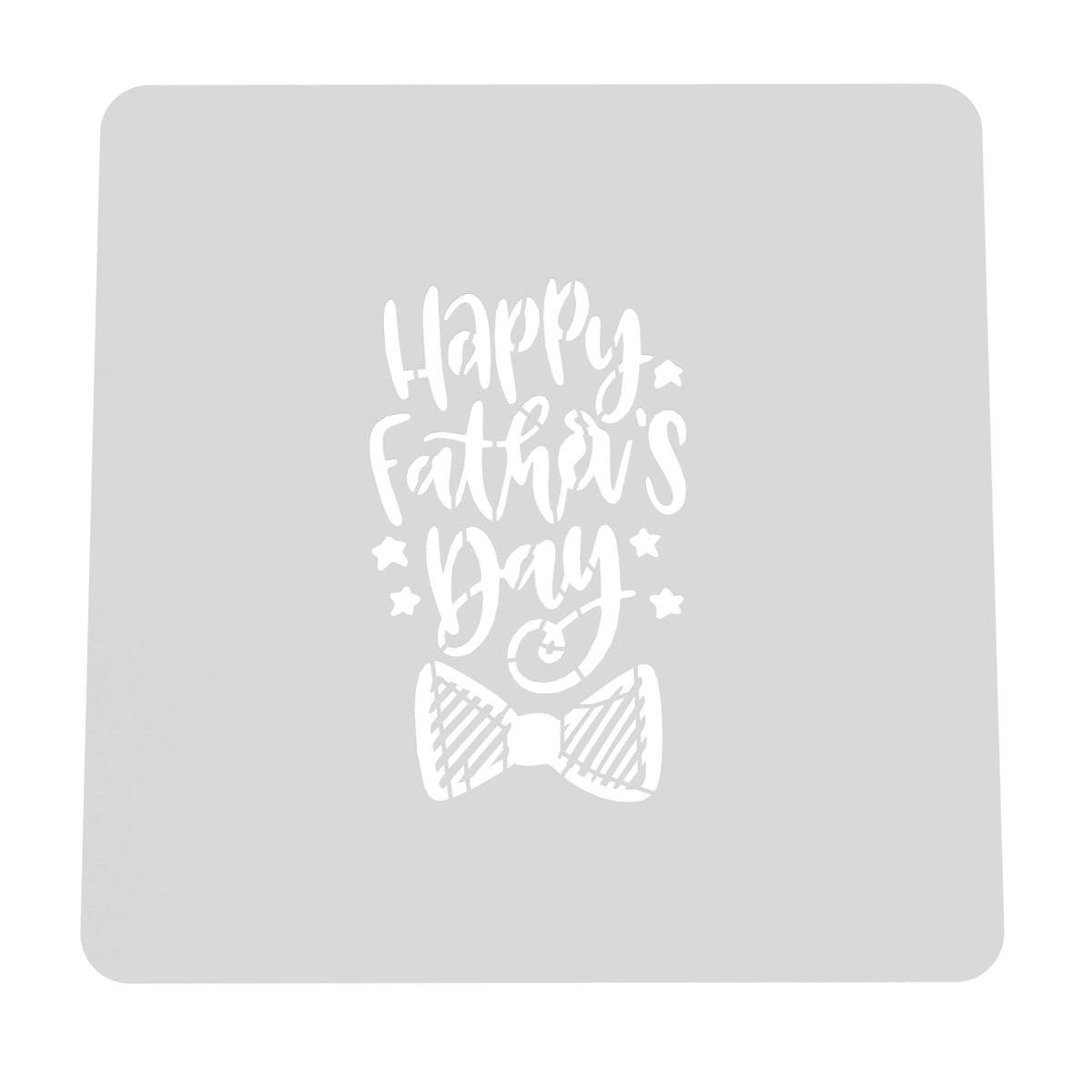 Happy Father's Day Bow Cookie Cutter | Stamp | Stencil #1 Cookie Cutter Lady MINI - 2 Inches (5cm) Stencil ONLY 