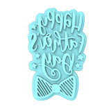 Happy Father's Day Bow Cookie Cutter | Stamp | Stencil #1 Cookie Cutter Lady MINI - 2 Inches (5cm) Stamp ONLY 