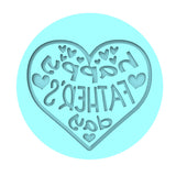 Happy Father's Day Hearts Cookie Cutter | Stamp | Stencil #1 Cookie Cutter Lady MINI - 2 Inches (5cm) Debosser ONLY 
