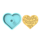 Happy Father's Day Hearts Cookie Cutter | Stamp | Stencil #1 Cookie Cutter Lady 