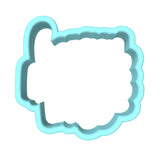 Happy Father's Day Text Hearts Cookie Cutter | Stamp | Stencil #1 fathers day Cookie Cutter Lady MINI - 2 Inches (5cm) Cookie Cutter ONLY (Outline) 