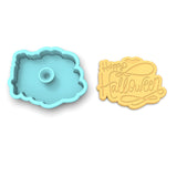 Happy Halloween Bat Cookie Cutter | Stamp | Stencil #2