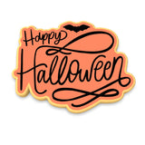 Happy Halloween Bat Cookie Cutter | Stamp | Stencil #2