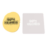 Happy Halloween Web Cookie Cutter | Stamp | Stencil #1 Halloween / Fall Cookie Cutter Lady 2 Inch Small Cupcake Stamp Only Yes