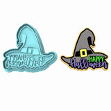 Happy Halloween Witch Cookie Cutter | Stamp | Stencil #1