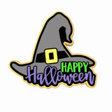 Happy Halloween Witch Cookie Cutter | Stamp | Stencil #1