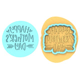 Happy Mother's Day Arrow Cookie Cutter | Stamp | Stencil Animals & Dinosaurs Cookie Cutter Lady MINI - 2 Inches (5cm) **BUNDLE** Cutter + Debosser 