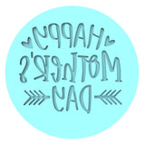 Happy Mother's Day Arrow Cookie Cutter | Stamp | Stencil Animals & Dinosaurs Cookie Cutter Lady MINI - 2 Inches (5cm) Debosser ONLY 