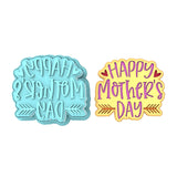 Happy Mother's Day Arrow Cookie Cutter | Stamp | Stencil Animals & Dinosaurs Cookie Cutter Lady MINI - 2 Inches (5cm) **BUNDLE** Cutter + Stamp 