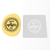Happy Mother's Day Flower Cookie Cutter | Stamp | Stencil #1