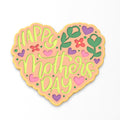 Happy Mother's Day Flowered Heart Cookie Cutter | Stamp | Stencil #1