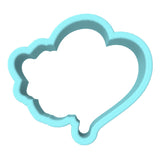 Happy Mother's Day Hearts Cookie Cutter | Stamp | Stencil #4 Animals & Dinosaurs Cookie Cutter Lady MINI - 2 Inches (5cm) Cookie Cutter ONLY (Outline) 