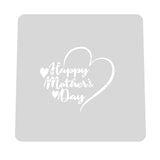Happy Mother's Day Hearts Cookie Cutter | Stamp | Stencil #4 Animals & Dinosaurs Cookie Cutter Lady MINI - 2 Inches (5cm) Stencil ONLY 