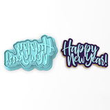 Happy New Year Cookie Cutter | Stamp | Stencil #1