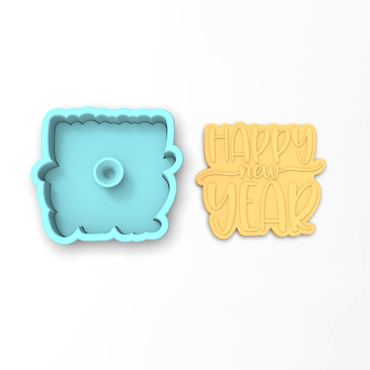 Happy New Year Cookie Cutter | Stamp | Stencil #2
