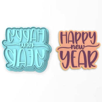 Happy New Year Cookie Cutter | Stamp | Stencil #2