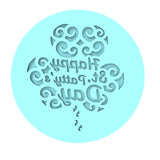 Happy St. Patrick's Day Clover Cookie Cutter | Stamp | Stencil #1 Cookie Cutter Lady MINI - 2 Inches (5cm) Debosser ONLY 