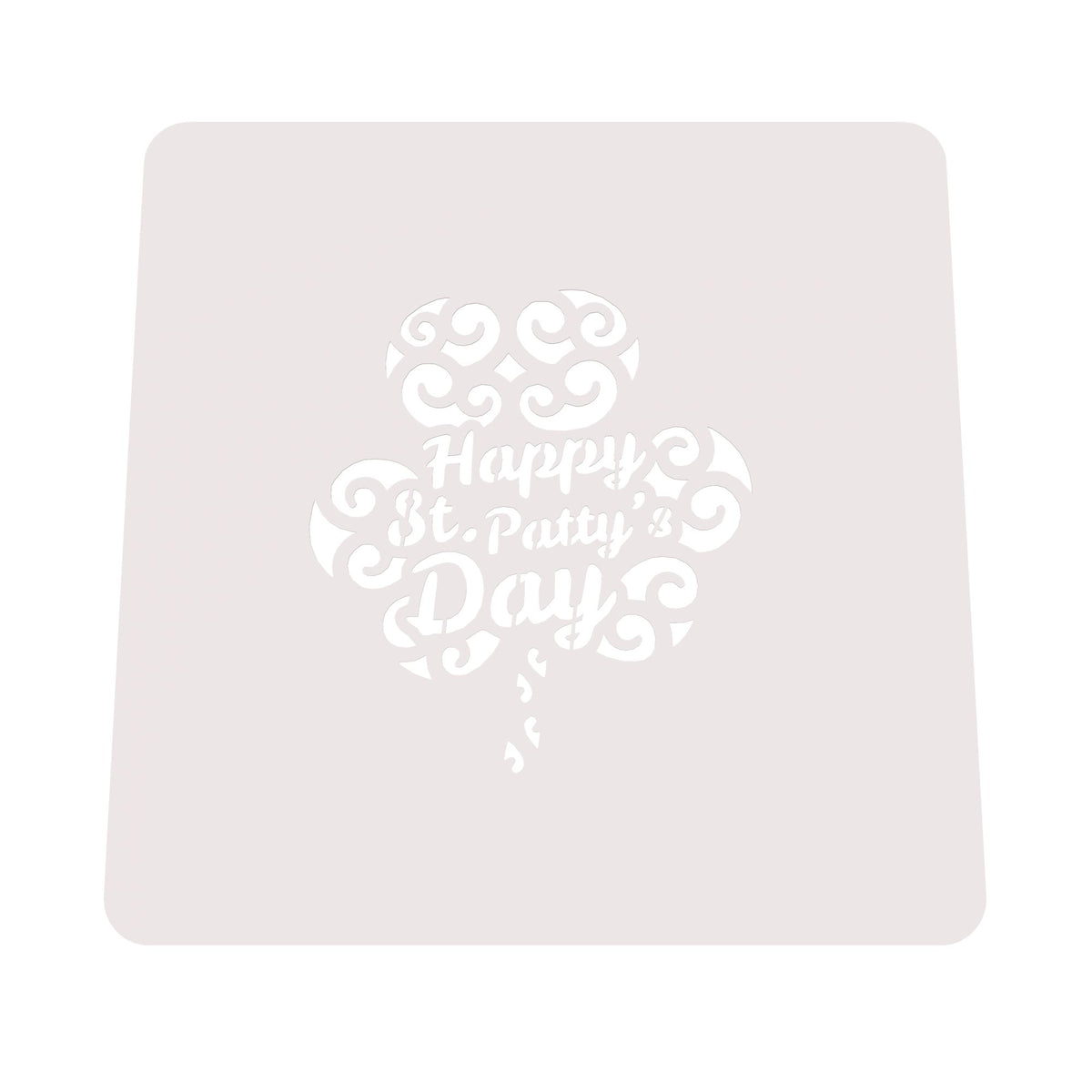 Happy St. Patrick's Day Clover Cookie Cutter | Stamp | Stencil #1 Cookie Cutter Lady MINI - 2 Inches (5cm) Stencil ONLY 
