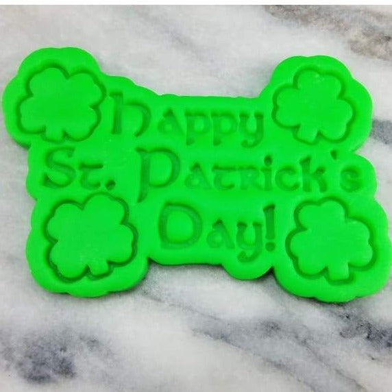 Happy St. Patrick's Day Cookie Cutter  Stamp & Outline #1