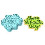 Happy St. Patrick's Day Cookie Cutter | Stamp | Stencil #3 Cookie Cutter Lady MINI - 2 Inches (5cm) **BUNDLE** Cutter + Stamp 