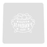 Happy St. Patrick's Day Pot of Gold Cookie Cutter | Stamp | Stencil #1 Cookie Cutter Lady MINI - 2 Inches (5cm) Stencil ONLY 