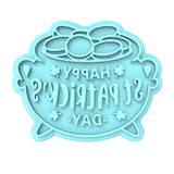 Happy St. Patrick's Day Pot of Gold Cookie Cutter | Stamp | Stencil #1 Cookie Cutter Lady MINI - 2 Inches (5cm) Stamp ONLY 