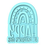 Happy St. Patrick's Day Rainbow Cookie Cutter | Stamp | Stencil #1 Cookie Cutter Lady MINI - 2 Inches (5cm) Stamp ONLY 