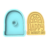 Happy St. Patrick's Day Rainbow Cookie Cutter | Stamp | Stencil #1 Cookie Cutter Lady 