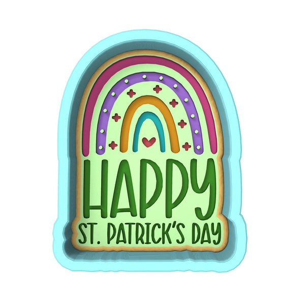Happy St. Patrick's Day Rainbow Cookie Cutter | Stamp | Stencil #1 Cookie Cutter Lady 