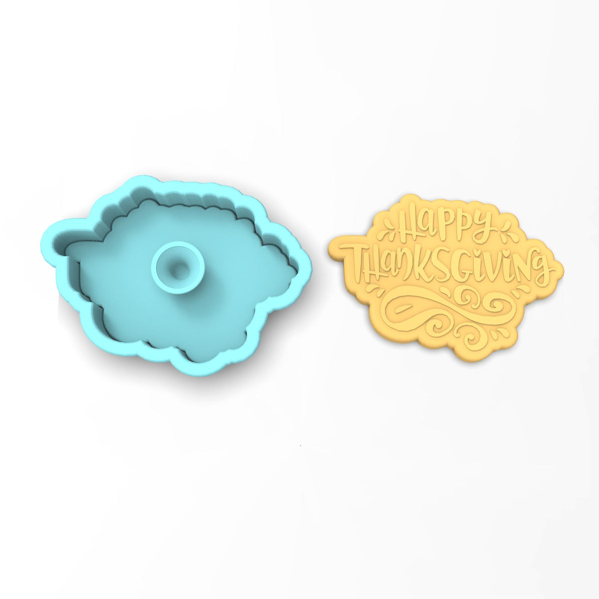 Happy Thanksgiving Cookie Cutter | Stamp | Stencil #2 Halloween / Fall Cookie Cutter Lady 