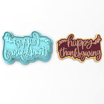 Happy Thanksgiving Cookie Cutter | Stamp | Stencil #3