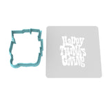 Happy Thanksgiving Text Cookie Cutter | Stamp | Stencil