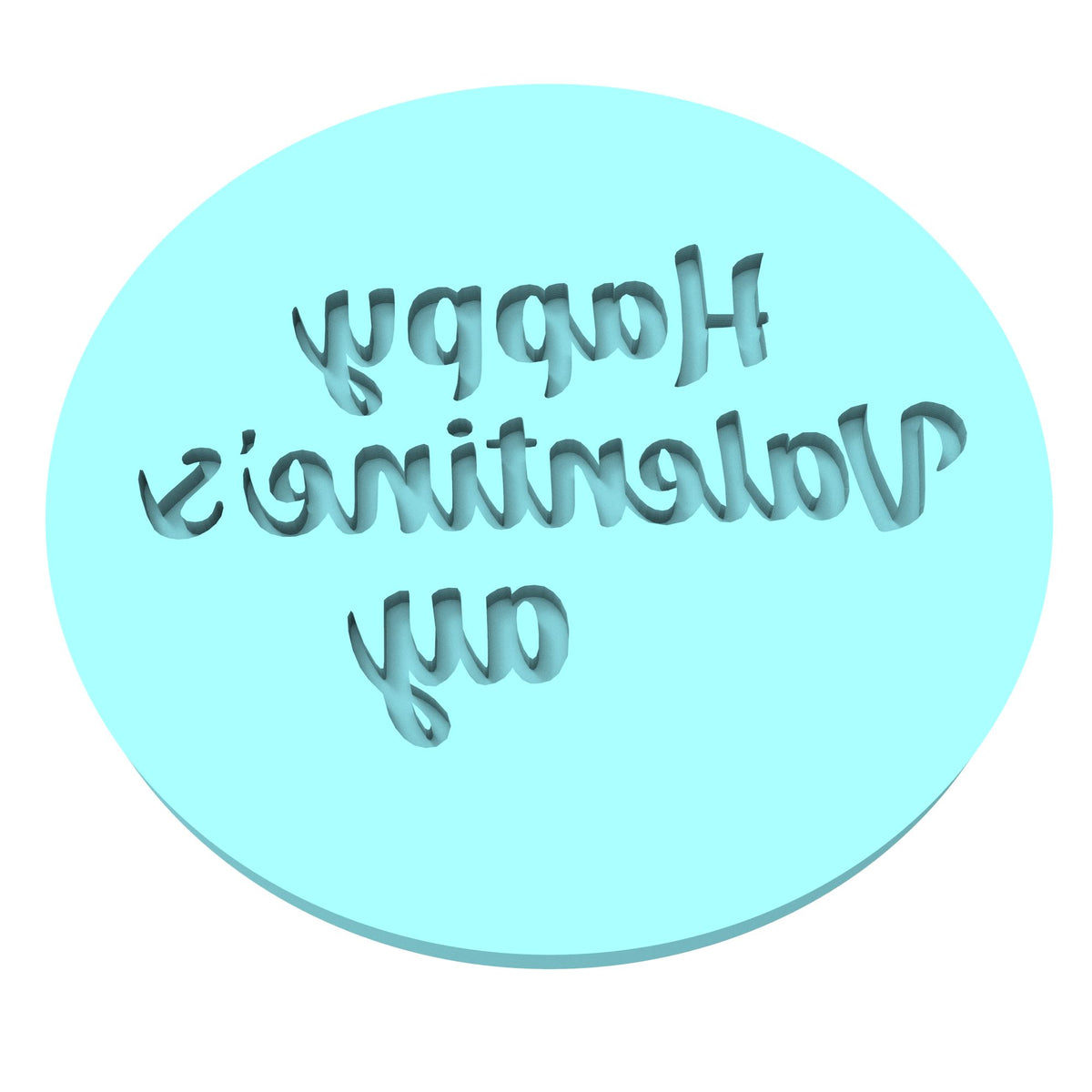 Happy Valentine's ay Cookie Cutter | Stamp | Stencil #1 Wedding / Baby / V Day Cookie Cutter Lady MINI - 2 Inches (5cm) Debosser ONLY 